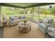 Cozy sun room featuring comfortable seating, large windows, and a serene view of the outdoors at 15090 Rebecca Ave, Port Charlotte, FL 33953