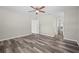 Bedroom featuring a ceiling fan, en-suite bathroom and closet at 732 Haleybury St, Port Charlotte, FL 33948