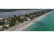 Aerial showcasing waterfront homes and beach at 8035 Manasota Key Rd, Englewood, FL 34223