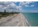 Aerial view of beach and coastline at 8035 Manasota Key Rd, Englewood, FL 34223