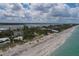Aerial of beach homes and shoreline at 8035 Manasota Key Rd, Englewood, FL 34223