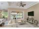 Bright living room with comfortable seating and access to the pool area at 8074 Wiltshire Dr, Port Charlotte, FL 33981