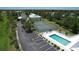 Community overview showing pool, tennis courts and building at 8050 Memory Ln # 101, Rotonda West, FL 33947