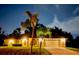 Night view of a single-story house with palm trees at 18122 Windswept Ave, Port Charlotte, FL 33948