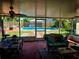 Relaxing screened patio overlooking the pool and backyard at 745 Coral Way, Englewood, FL 34223