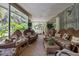 Comfortable screened porch with wicker furniture and tropical decor at 120 Barracuda Dr, Placida, FL 33946