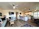 Open living space with kitchen, island and seating area at 8934 Gulf St, Placida, FL 33946