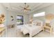 Spacious main bedroom with private access to the pool area at 777 Boundary Blvd, Rotonda West, FL 33947