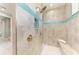 Large walk-in shower with dual shower heads and built-in seat at 779 Boundary Blvd, Rotonda West, FL 33947