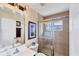 Bathroom with shower and single vanity at 15390 Ancel Cir, Port Charlotte, FL 33981