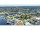 Aerial view of waterfront homes and community with large lots and canals at 9303 Migue Cir, Port Charlotte, FL 33981