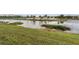 Scenic view of a peaceful lake with green grass at 175 Kings Hwy # 1014, Punta Gorda, FL 33983