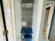 Well-organized linen closet with wire shelving at 8 Sportsman Ter, Rotonda West, FL 33947