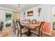 Elegant dining room with a dark wood table, six chairs, and coastal-themed decor at 1361 Newton St, Port Charlotte, FL 33952