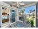 Relaxing screened porch with ocean view and access to bedroom at 7454 Palm Island Dr # 3313, Placida, FL 33946