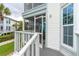 Screened balcony with gray railings and access from inside the condo at 7454 Palm Island Dr # 3313, Placida, FL 33946