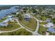 Wide aerial view of waterfront property and surrounding community at 342 Green Dolphin Dr, Placida, FL 33946
