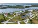 Aerial view showcasing the property's location and surrounding waterfront area at 342 Green Dolphin Dr, Placida, FL 33946