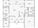 Floor plan showing a 3 bedroom, 2 bathroom home with covered patio and garage at 2341 Rio De Janeiro Ave, Punta Gorda, FL 33983