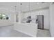 Modern kitchen with white cabinets and stainless steel appliances at 8343 Olsen St, Port Charlotte, FL 33981