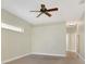 Bedroom with ceiling fan and neutral wall colors at 584 Gadsen St, Englewood, FL 34223