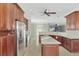 Kitchen features stainless steel appliances and granite countertops at 584 Gadsen St, Englewood, FL 34223
