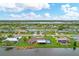 Aerial view of waterfront home with private pool and lush landscaping at 76 Caddy Rd, Rotonda West, FL 33947