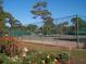 Well-maintained tennis court surrounded by lush landscaping at 4260 Placida Rd # 9B, Englewood, FL 34224