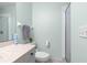 Clean bathroom with shower, vanity and toilet at 4260 Placida Rd # 9B, Englewood, FL 34224