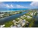 Aerial view of waterfront property with access to the ocean at 431 Kettle Harbor Dr, Placida, FL 33946