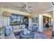 Spacious lanai with ocean view and comfortable seating at 5700 Gulf Shores Dr # B134, Boca Grande, FL 33921
