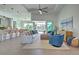 Spacious living room with open floor plan and pool view at 8250 Arlewood Cir, Port Charlotte, FL 33981