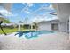 Enclosed pool and patio area with open views at 26021 Templar Ln, Punta Gorda, FL 33983