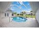 Enclosed pool and patio area with open views at 26021 Templar Ln, Punta Gorda, FL 33983
