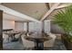 Elegant dining room with modern tables and chairs at 5850 Gasparilla Rd # M1&3, Boca Grande, FL 33921
