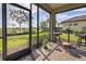 Relaxing screened porch overlooking a tranquil backyard at 26724 Weiskopf Dr, Englewood, FL 34223