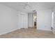 Bright bedroom with tile floor and ceiling fan at 600 Bramblewood Ln, Englewood, FL 34223