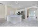 Modern kitchen with stainless steel appliances and an island at 9660 Miami Cir, Port Charlotte, FL 33981