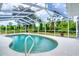 Relax by the refreshing kidney-shaped pool with screened enclosure at 5039 Parker St, Port Charlotte, FL 33981