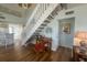Elegant staircase with a built-in desk and storage at 7486 Palm Island Dr # 2422, Placida, FL 33946
