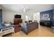 Spacious living room with nautical decor and comfortable seating at 15889 Viscount Cir, Port Charlotte, FL 33981