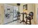 Small breakfast nook with a view of the pool and patio through sliding doors at 245 Spaniards Rd, Placida, FL 33946