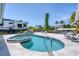 Inviting pool and spa area, with lounge chairs and RV parking at 245 Spaniards Rd, Placida, FL 33946