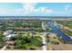 Wide aerial view of community, waterways, and surrounding areas at 14091 Peekskill Ave, Port Charlotte, FL 33981