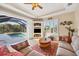 Gathering room with pool view and sliding glass doors at 14091 Peekskill Ave, Port Charlotte, FL 33981