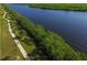 Aerial view of a waterfront walking path at 14091 Peekskill Ave, Port Charlotte, FL 33981