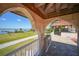 Gazebo and water views visible from unique arched alcove at 14234 River Beach Dr, Port Charlotte, FL 33953