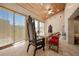 Bright dining area with unique chairs and wood ceiling at 14234 River Beach Dr, Port Charlotte, FL 33953