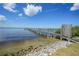 Private dock extending over calm water, perfect for enjoying waterfront living at 14234 River Beach Dr, Port Charlotte, FL 33953