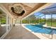 Relaxing pool area with covered patio and spa at 14234 River Beach Dr, Port Charlotte, FL 33953